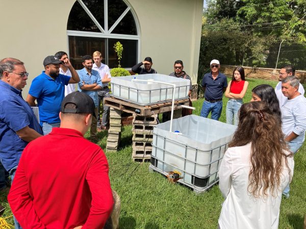 The BJU Global Challenges class conducts an aquaponics demonstration. Photo courtesy of BJU.

